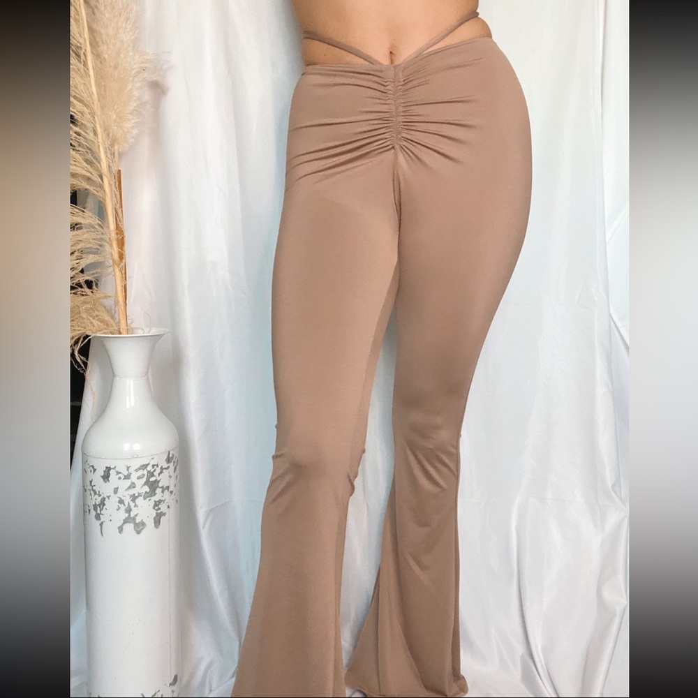 NEW tan bell pants